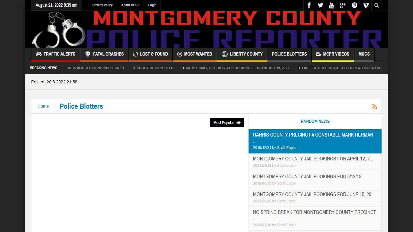 Police Blotters – Montgomery County Police Reporter