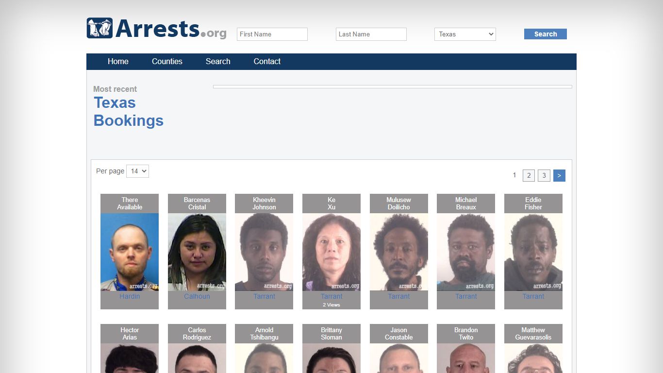 Texas Arrests and Inmate Search